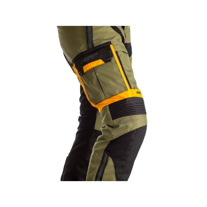 RST Pro Series Adventure-X CE negru-verde-portocaliu pantaloni de motocicletă RST Pro Series Adventure-X CE negru-verde-portocaliu lichidare