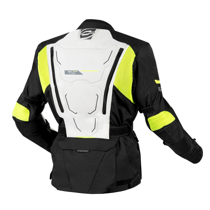 Geacă de motocicletă Ozone Sahara negru-gri-gri-galben-fluo lichidare