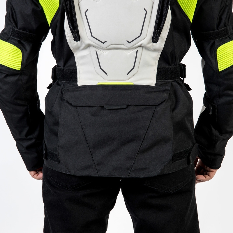 Geacă de motocicletă Ozone Sahara negru-gri-gri-galben-fluo lichidare