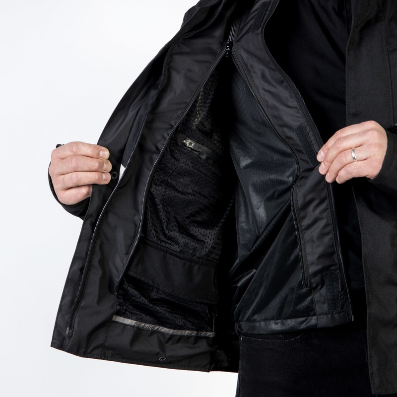 Geacă de motocicletă Ozone Sahara negru-gri-gri-galben-fluo lichidare