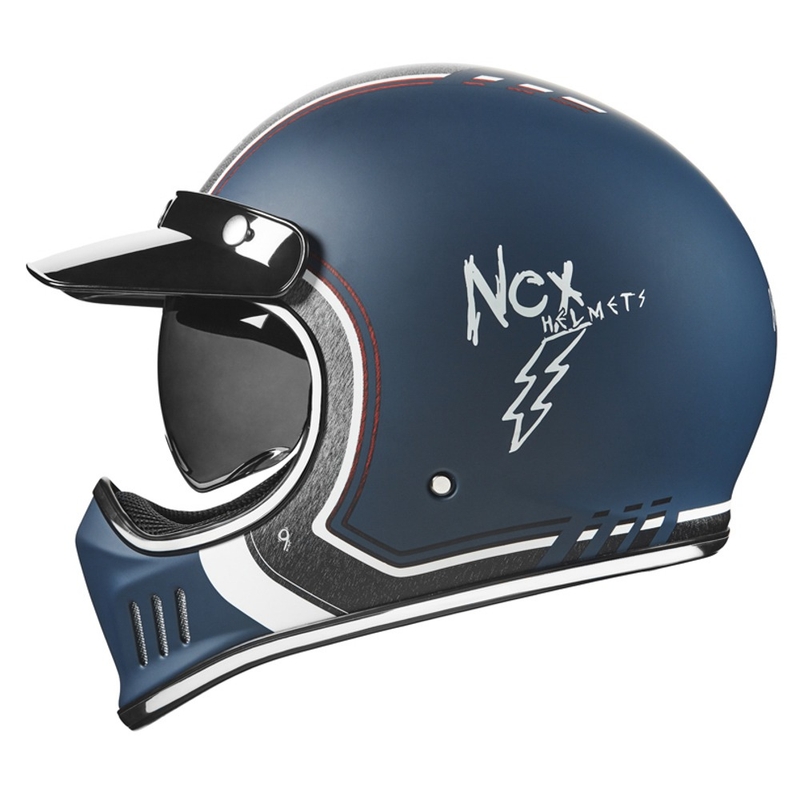 Cască integrală pentru motociclete NOX PREMIUM Seventy Nine albastru