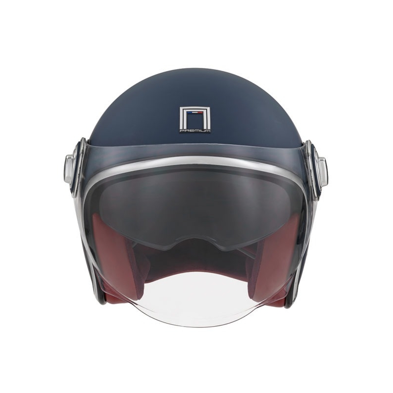 Casca moto deschisa NOX PREMIUM Heritage albastra