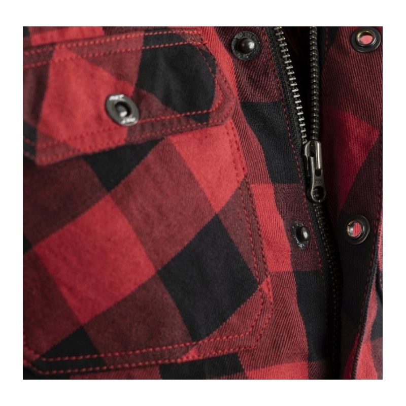Tricou motocicletă RST X Lumberjack CE negru-roșu lichidare