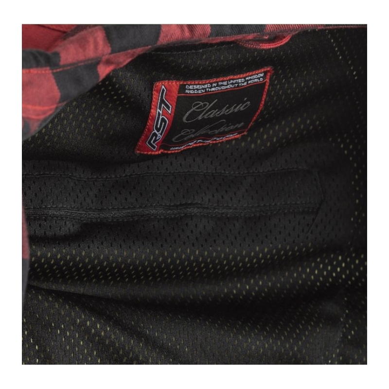 Tricou motocicletă RST X Lumberjack CE negru-roșu lichidare