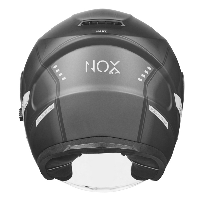 Cască de motocicletă deschisă NOX N128 Krill negru și alb