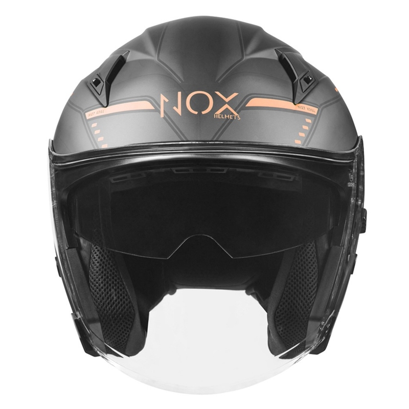 Cască de motocicletă deschisă NOX N128 Krill negru-bronz