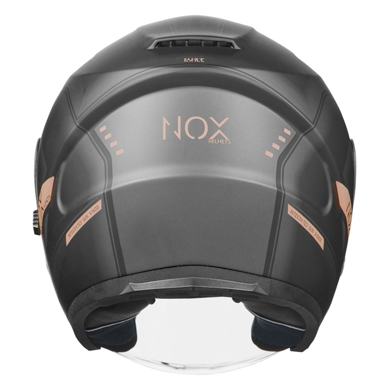 Cască de motocicletă deschisă NOX N128 Krill negru-bronz