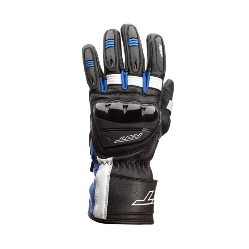 Mănuși pentru motociclete RST Pilot CE negru-alb-albastru lichidare