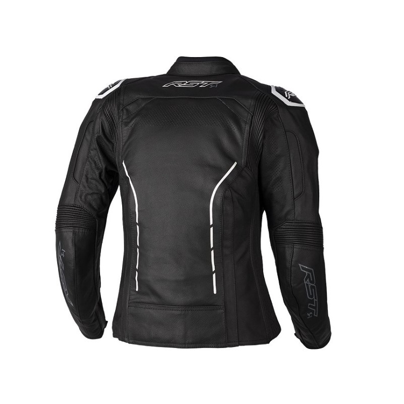 Jachetă de motocicletă din piele pentru femei RST S1 CE negru și alb lichidare
