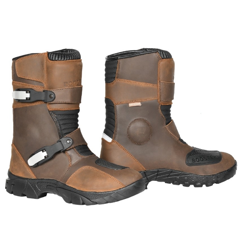 Cizme de motocicletă Booster Atacama Short WP maro lichidare