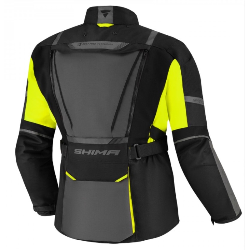 Geacă de motocicletă Shima Hero 2.0 negru-gri-galben-fluo