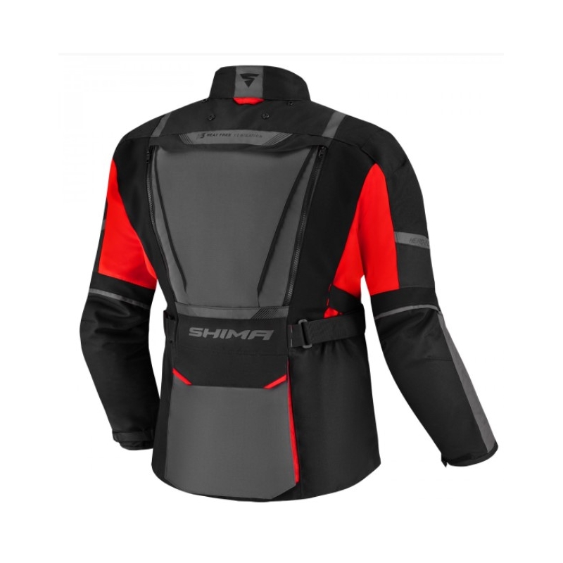 Geacă de motocicletă Shima Hero 2.0 negru-gri-roșu