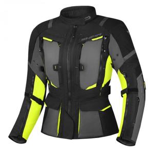 Jachetă de motocicletă Shima Hero 2.0 Black-Gray-Fluo Yellow pentru femei