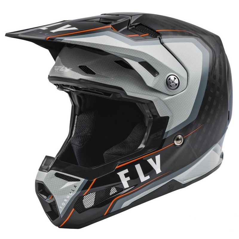 Cască de motocros FLY Racing Formula Carbon Axon negru-gri-portocaliu