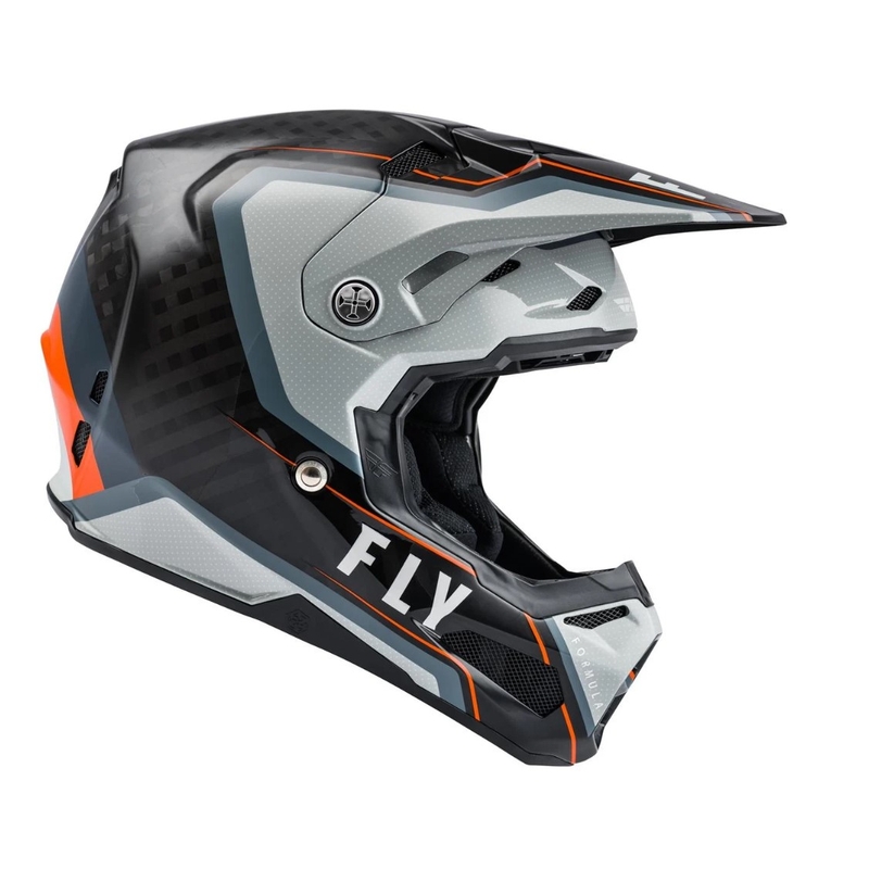 Cască de motocros FLY Racing Formula Carbon Axon negru-gri-portocaliu