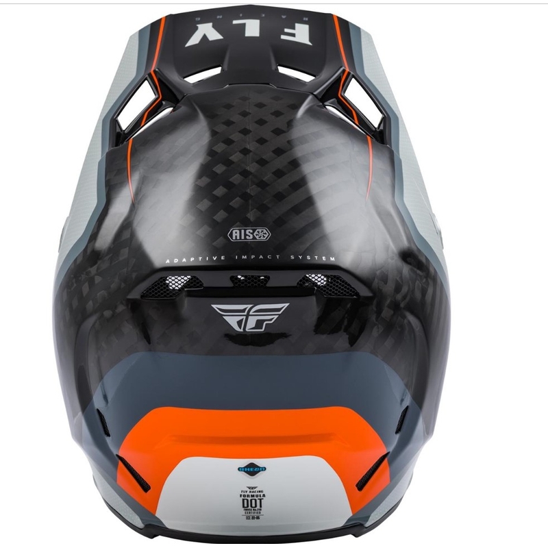 Cască de motocros FLY Racing Formula Carbon Axon negru-gri-portocaliu