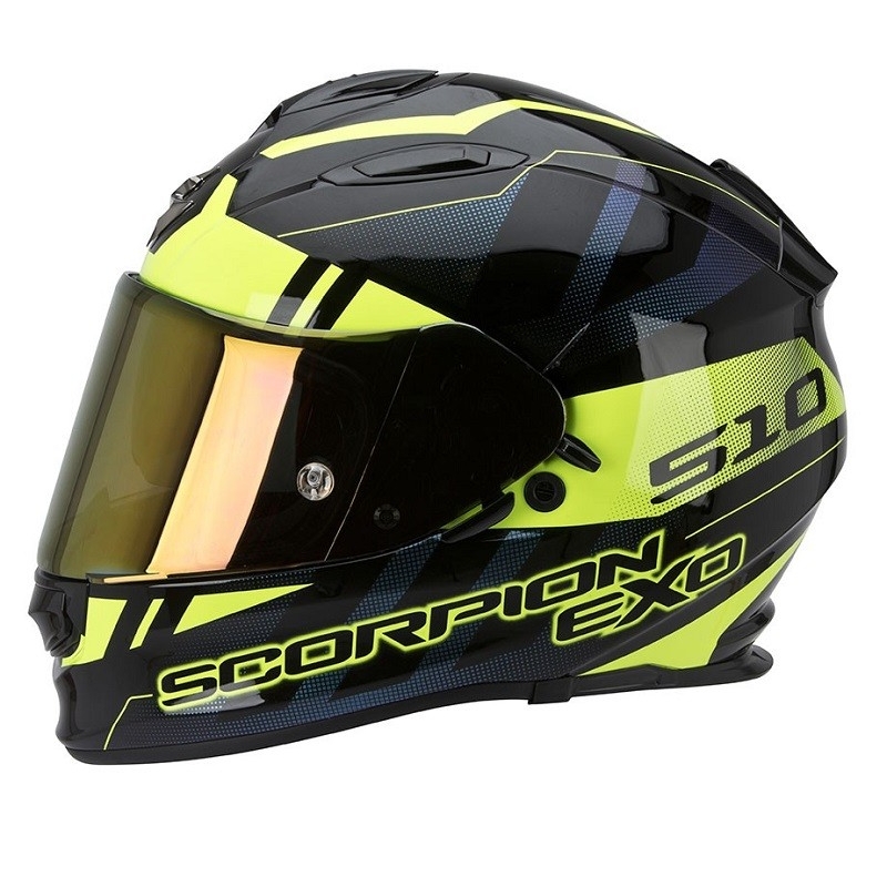 Cască integrală Moto Scorpion EXO-510 Stage negru-galben lichidare