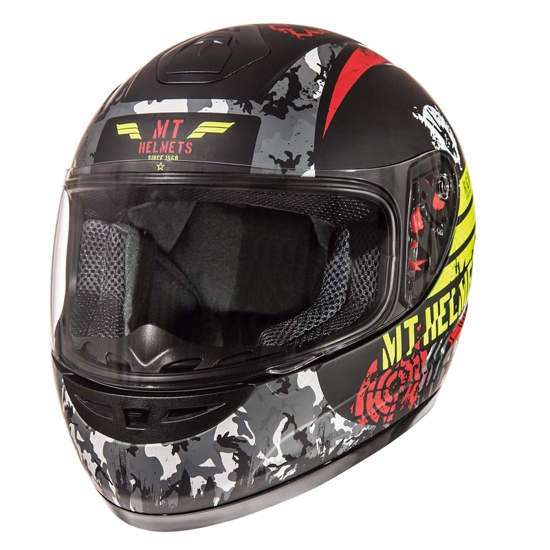 Cască integrală MT Thunder Sniper negru mat-galben-fluo