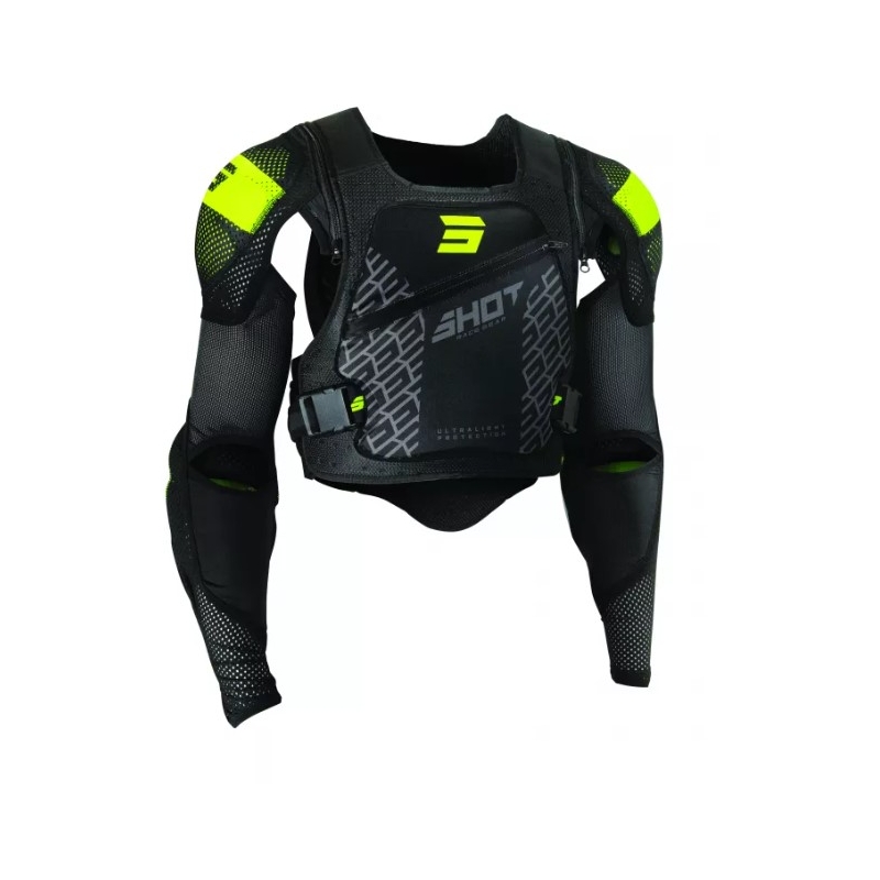 Shot Ultralight 2.0 negru-galben-fluo protector de corp pentru copii