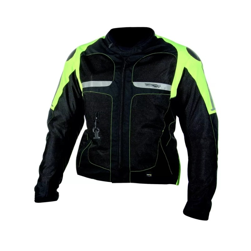 Jachetă cu airbag HELITE Vented negru-galben-fluo