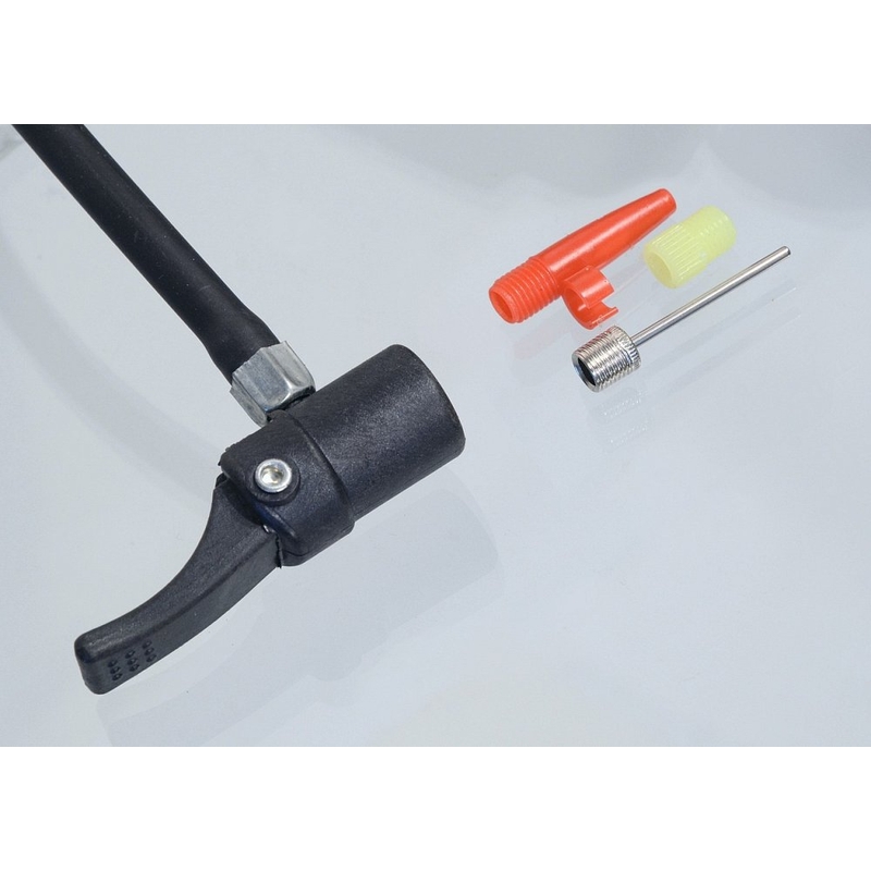 Umflator de picior cu manometru cu doi pistoane TÜV/GS