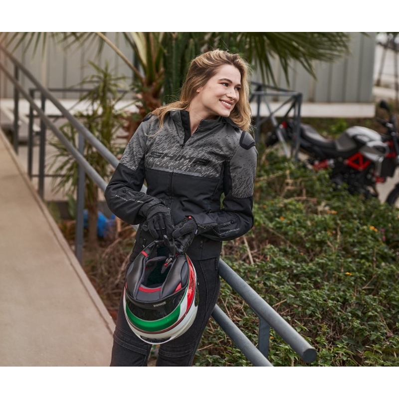 Geacă de motocicletă pentru femei Shima Drift negru-gri