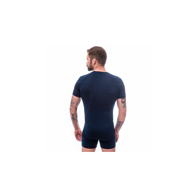 Tricou pentru bărbați Sensor Merino Active albastru închis -  cu mânecă scurtă výprodej lichidare