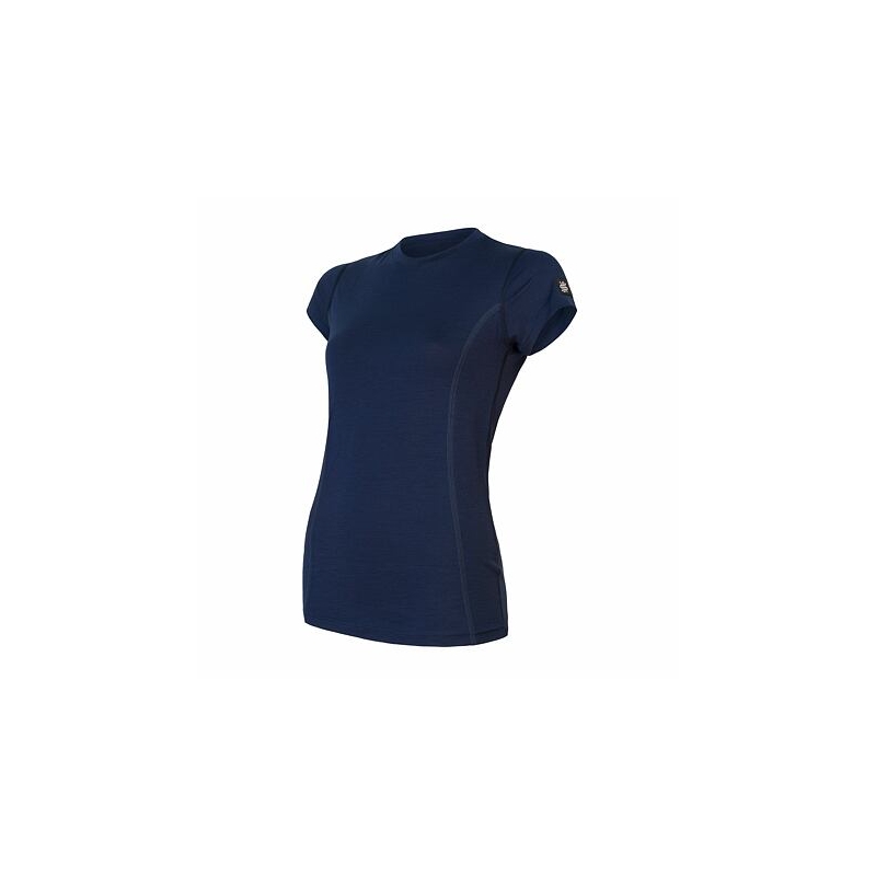 Tricou pentru femei Sensor Merino Active albastru închis -  cu mânecă scurtă lichidare