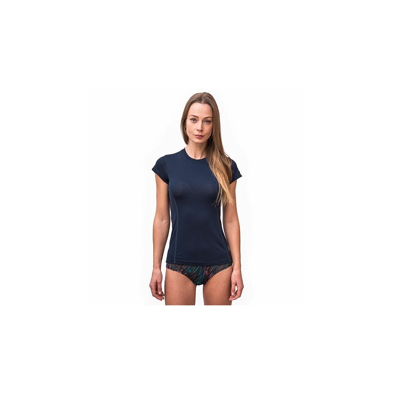 Tricou pentru femei Sensor Merino Active albastru închis -  cu mânecă scurtă lichidare