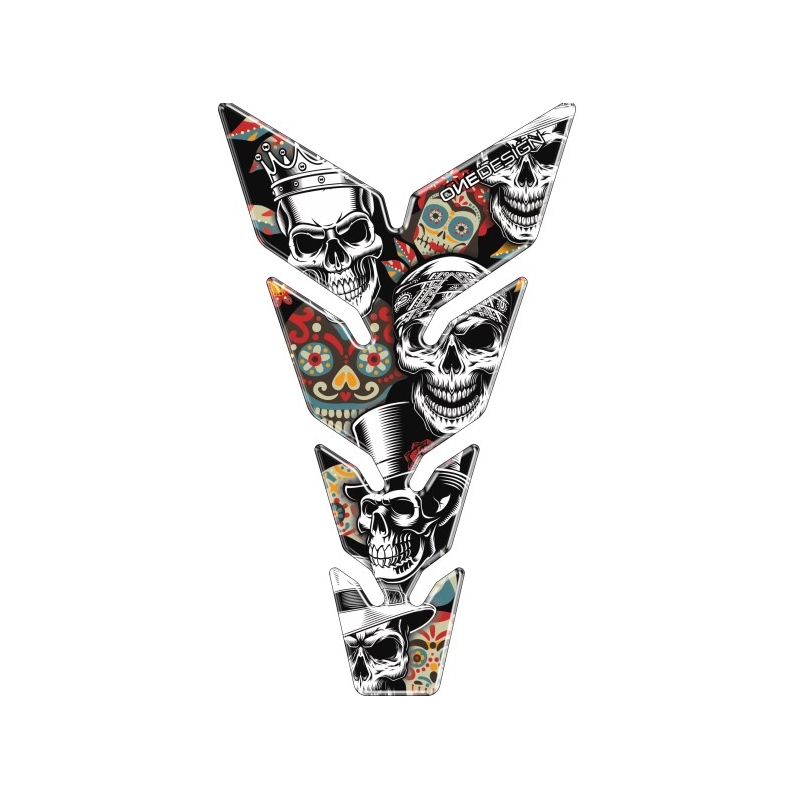 Rezervor de combustibil autocolant Print - Max Skulls2