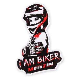 MotoZem I Am Biker Autocolant - Femeie
