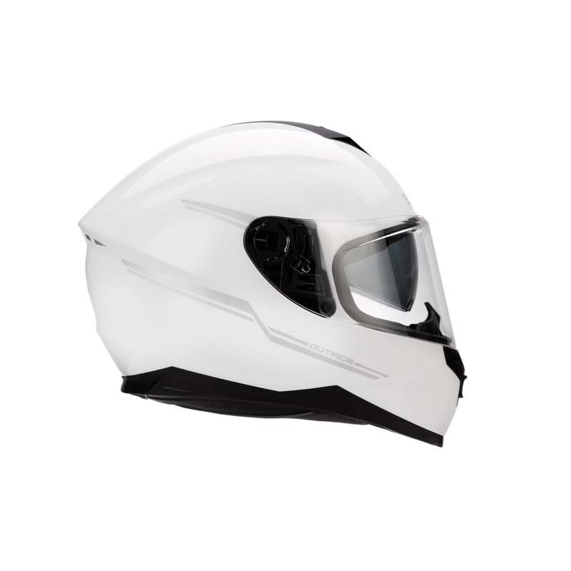 Cască de motocicletă cu cască de protecție SENA Outride alb lucios