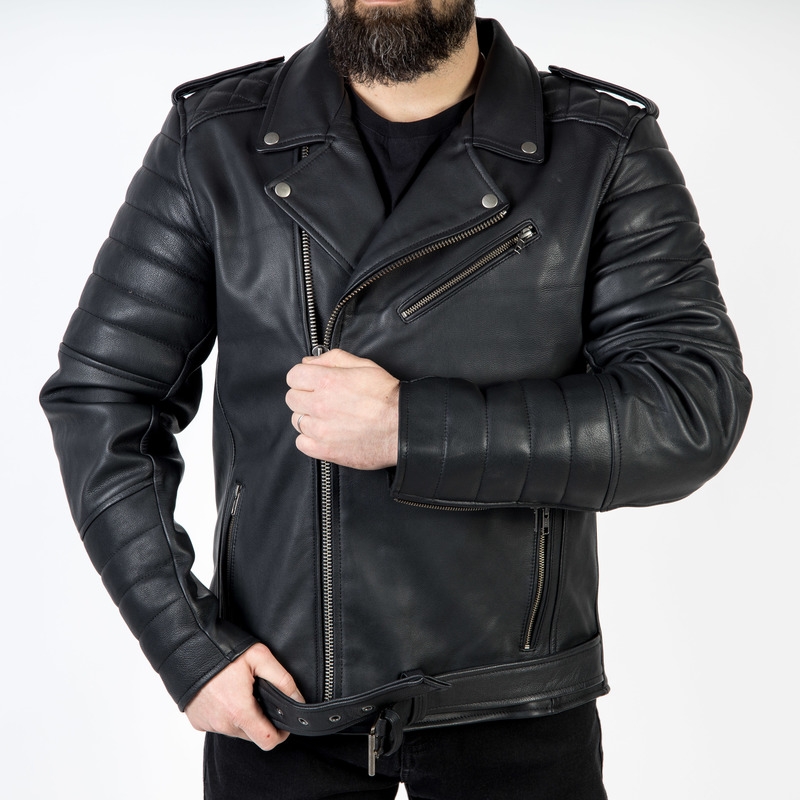 Jachetă de motocicletă Ozone Ramones Modern Black lichidare