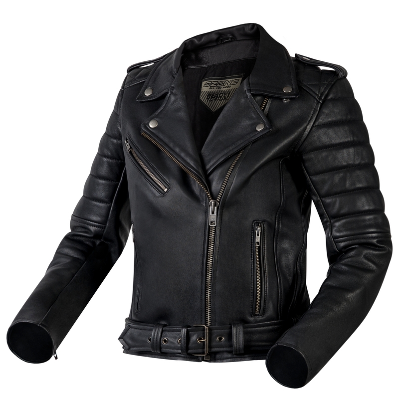 Ozone Ramones Modern Jacheta de motocicletă pentru femei Ramones Modern Negru lichidare