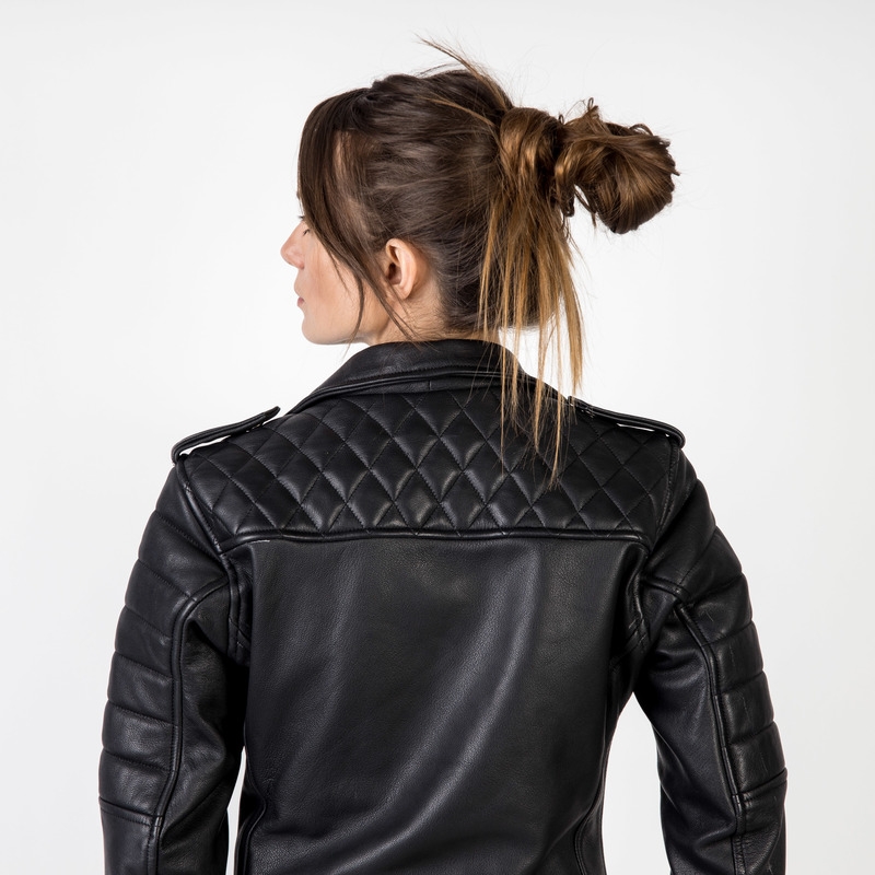 Ozone Ramones Modern Jacheta de motocicletă pentru femei Ramones Modern Negru lichidare