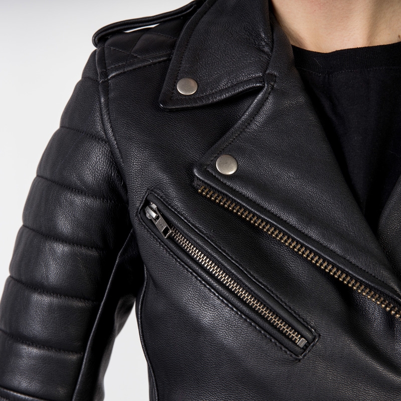 Ozone Ramones Modern Jacheta de motocicletă pentru femei Ramones Modern Negru lichidare
