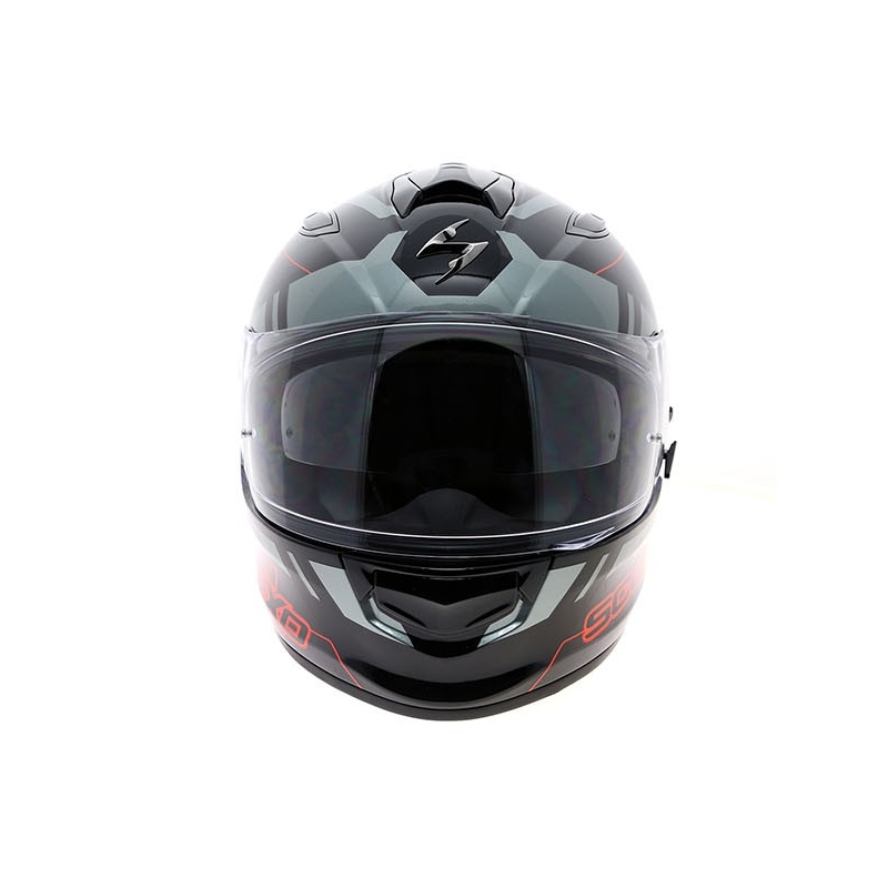 Cască integrală Scorpion EXO-510 Stage negru-argintiu-roșu lichidare