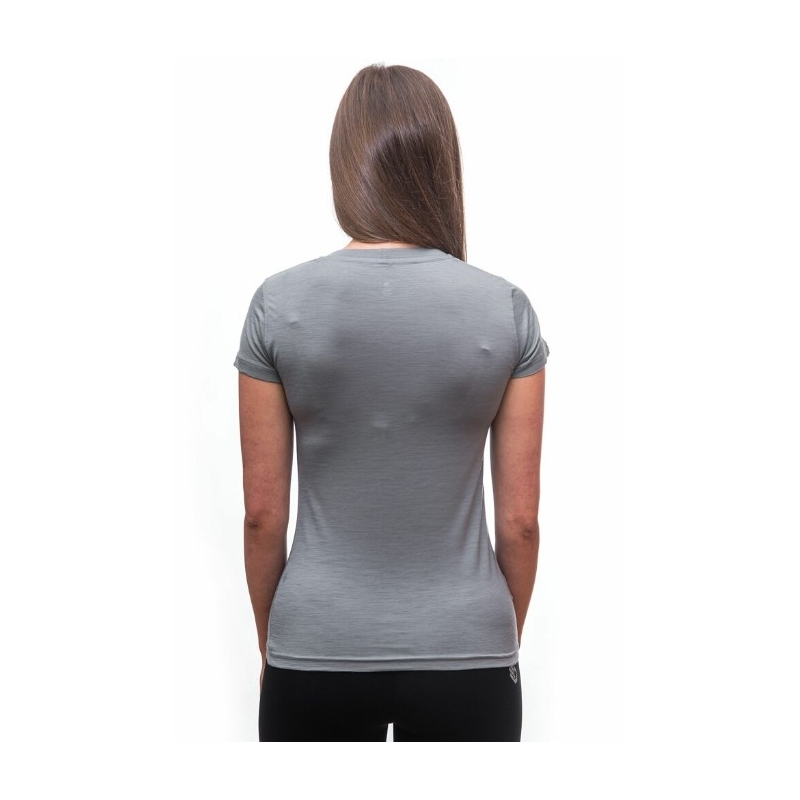 Tricou funcțional pentru femei Sensor Merino Active PT Mountains Gri - mânecă scurtă lichidare