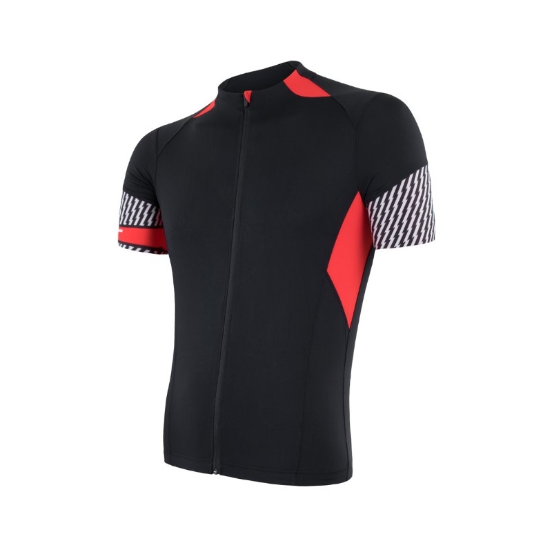 Sensor Race tricou negru-roșu - mânecă scurtă lichidare