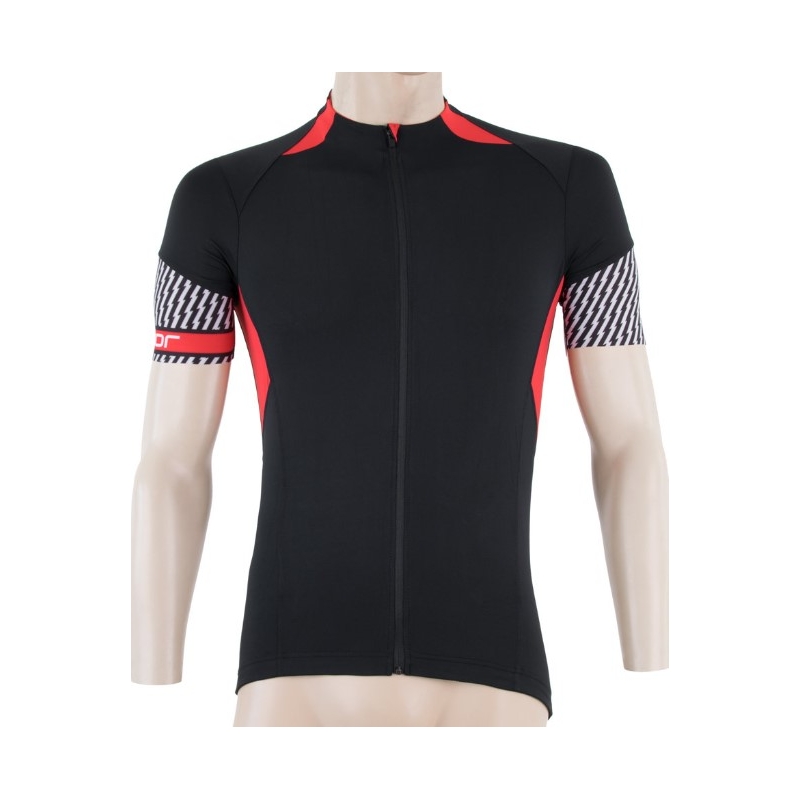 Sensor Race tricou negru-roșu - mânecă scurtă lichidare
