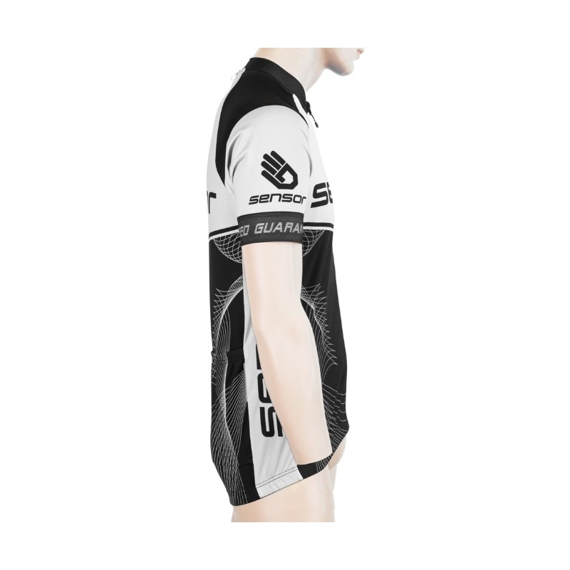 Tricou Sensor Team Up negru și alb - mânecă scurtă lichidare