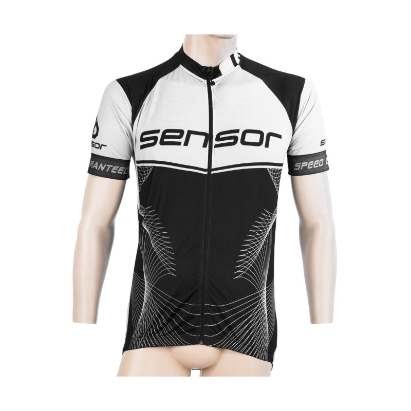 Tricou Sensor Team Up negru și alb - mânecă scurtă lichidare