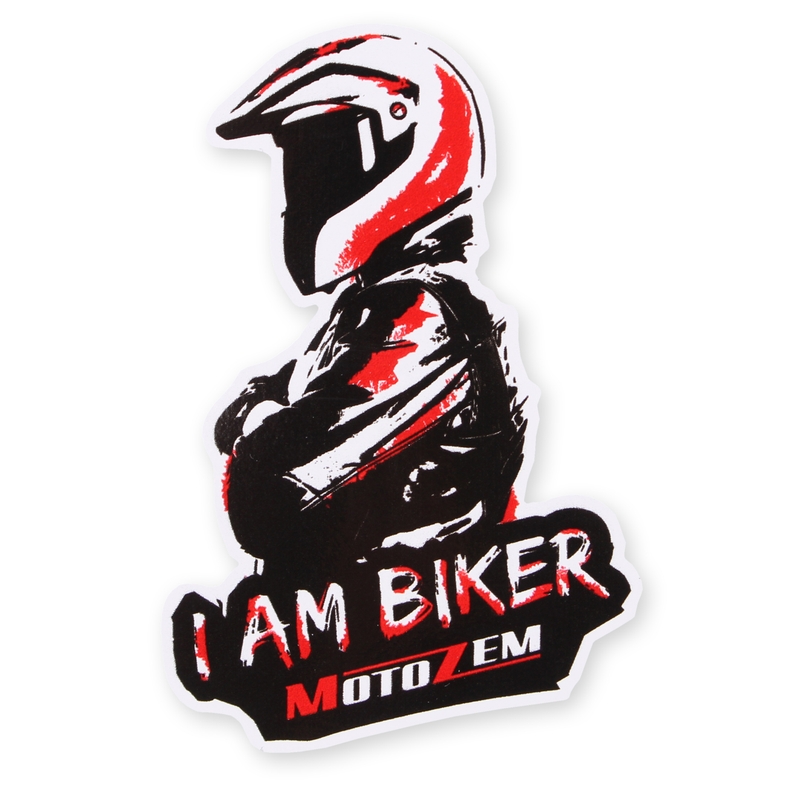 MotoZem I Am Biker Autocolant - Man maxi