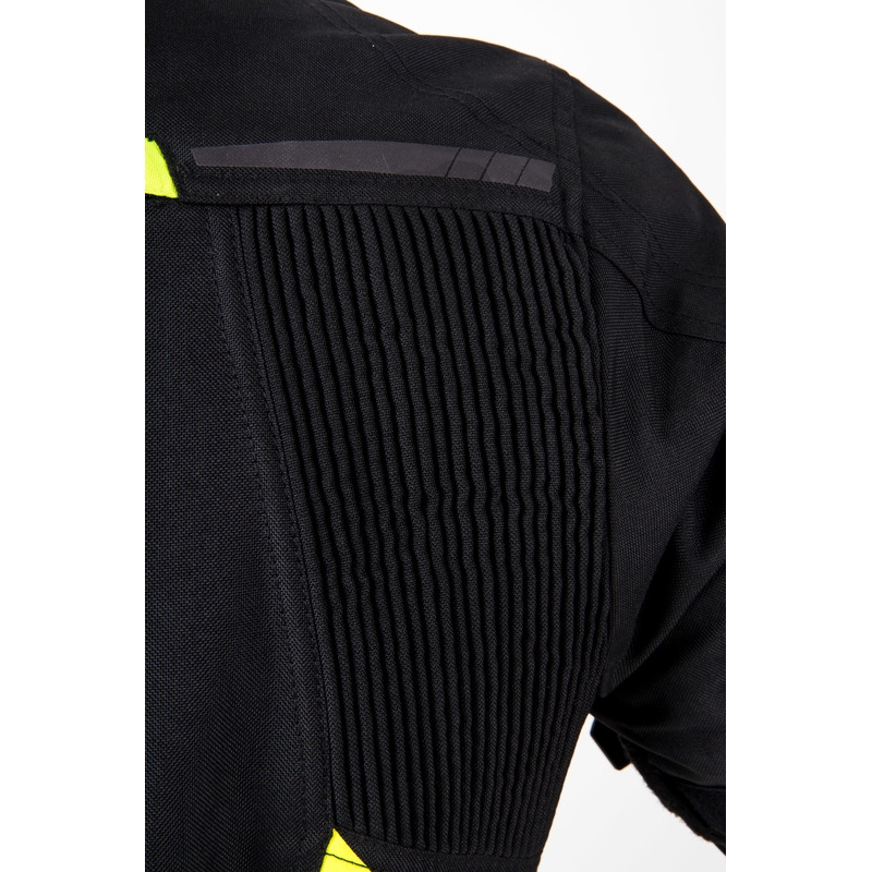 Geacă de motocicletă Ozone Delta IV negru-galben fluo