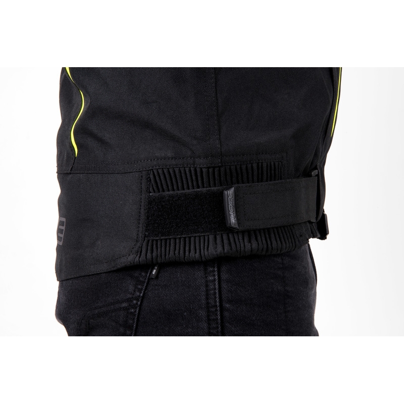 Geacă de motocicletă Ozone Delta IV negru-galben fluo