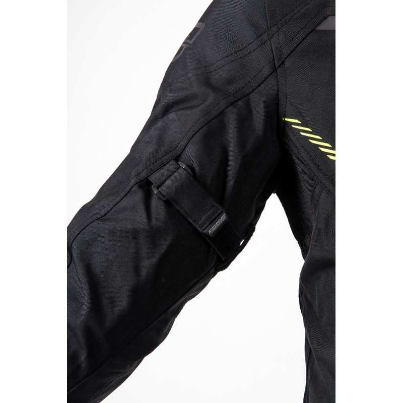 Geacă de motocicletă Ozone Delta IV negru-galben fluo