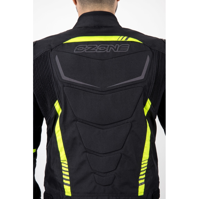 Jachetă de motociclist Ozone Pulse negru-galben-fluo