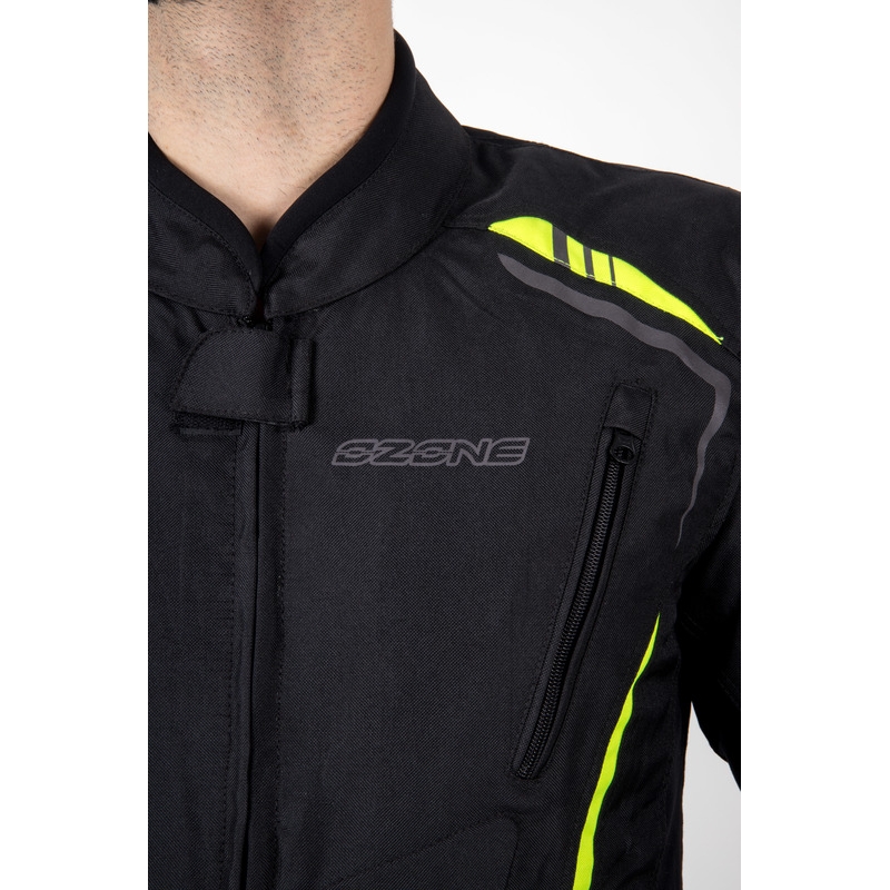 Jachetă de motociclist Ozone Pulse negru-galben-fluo