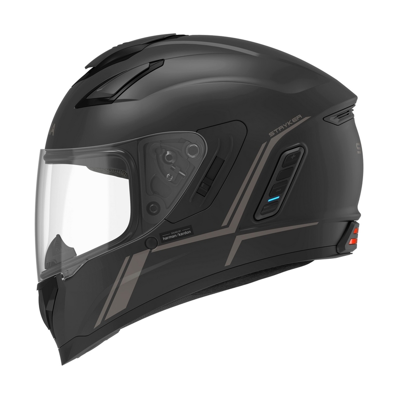 Cască de motocicletă integrală cu cască de protecție cu plasă SENA Stryker Black Matte