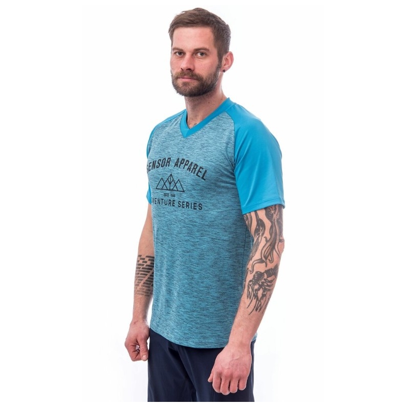 SENSOR CYKLO CHARGER tricou gratuit pentru bărbați albastru lichidare